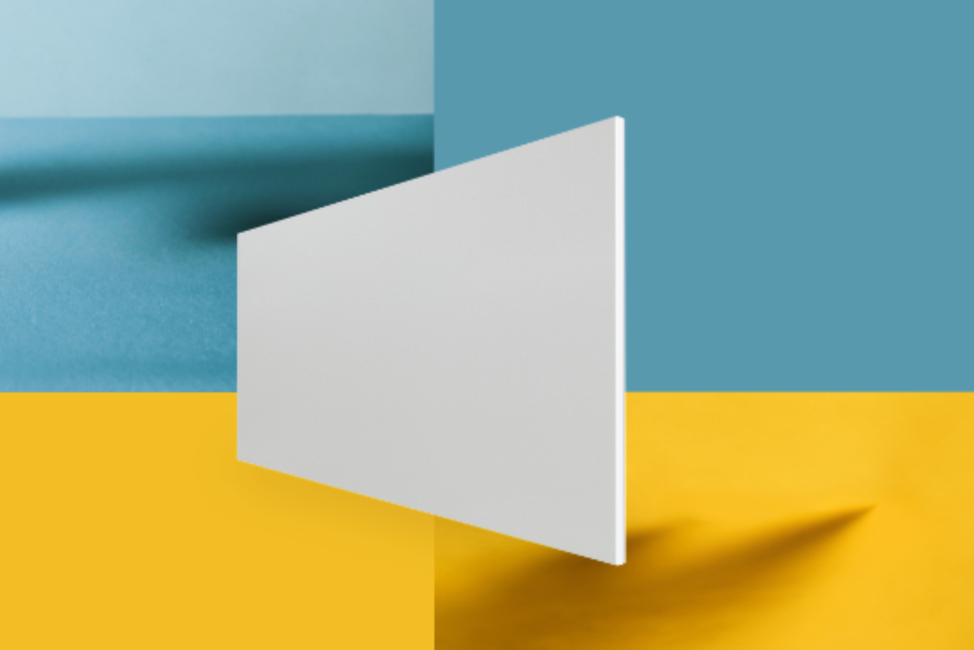 White IR panel on the yellow alnd blue background