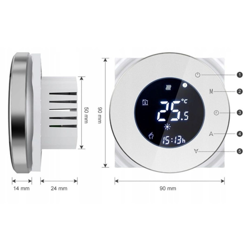 Kabelgebundener Thermostat GLO76 Wifi B